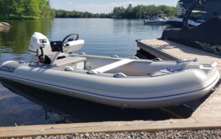 GALA RIB inflatable boat tender. This ATLANTIS A360Q measure 11’10” long & is rated for 30HP max. Spacious & lightest tender with remote steering. 02