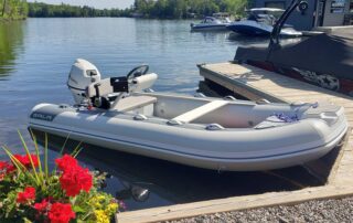 GALA RIB inflatable boat tender. This ATLANTIS A360Q measure 11’10” long & is rated for 30HP max. Spacious & lightest tender with remote steering.